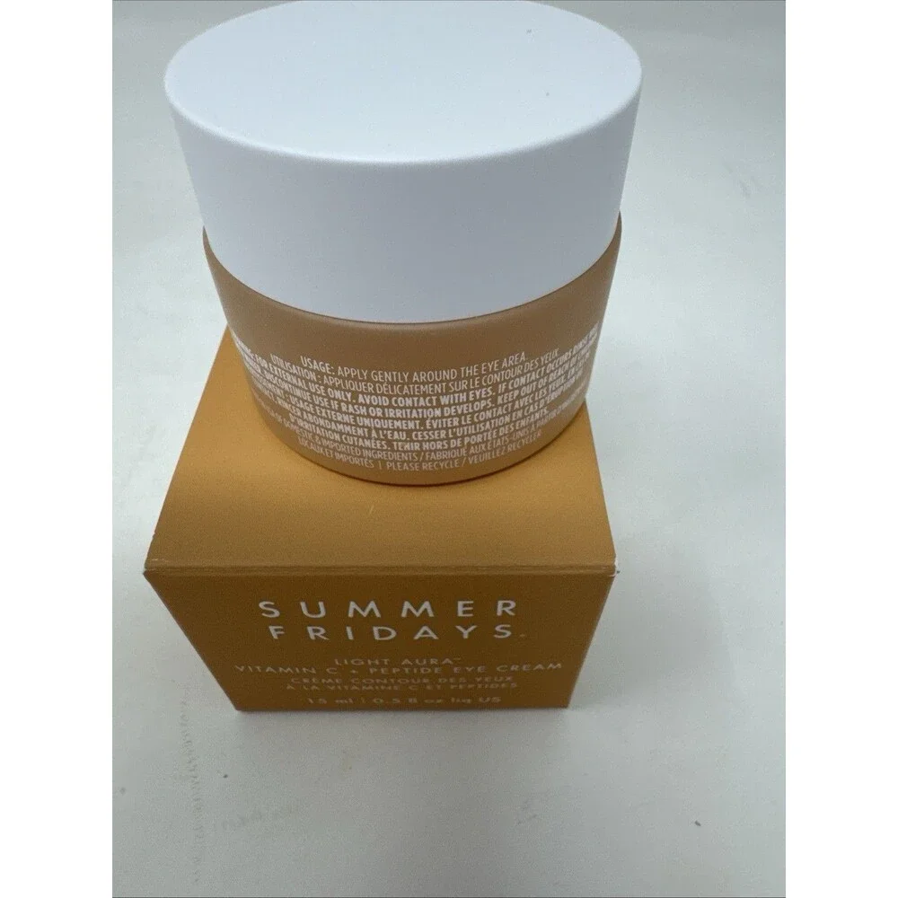 Summer Fridays Light Aura Vitamin C + Peptide Eye Cream  Brightening Eye Crea...